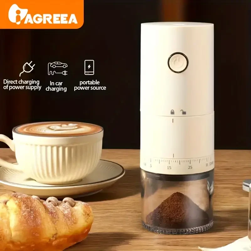 IAGREEA Coffee Grinder with 38 Adjustable Settings & Silent Operation