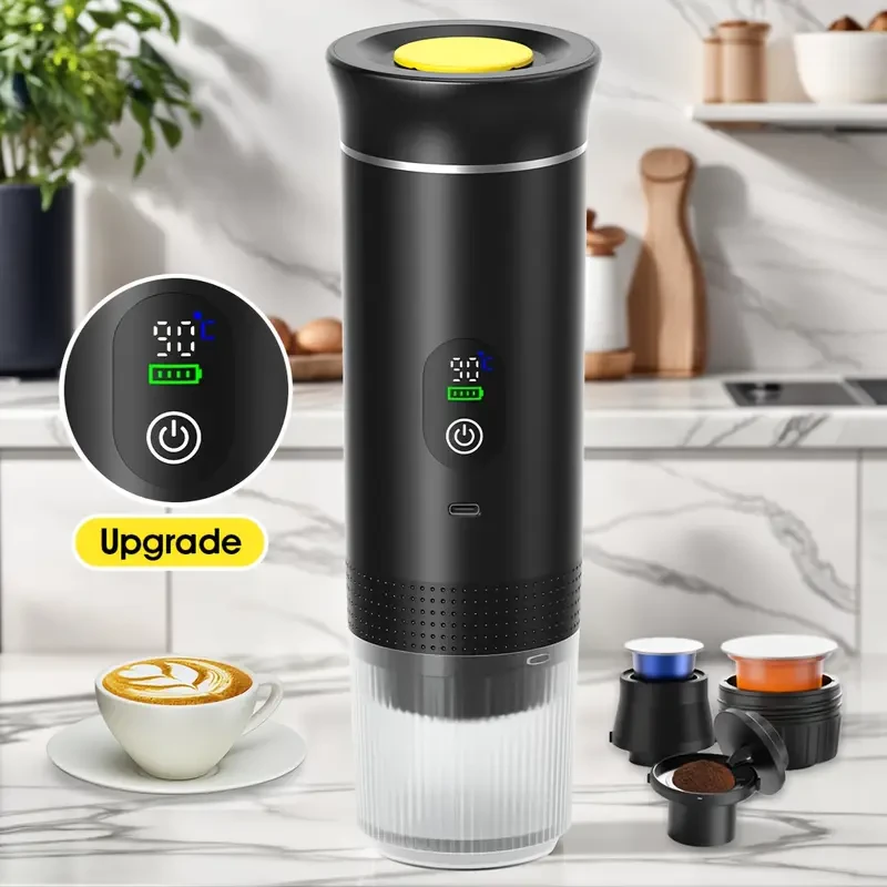 2025 Portable Espresso Machine with Temperature Display & Type-C Charging