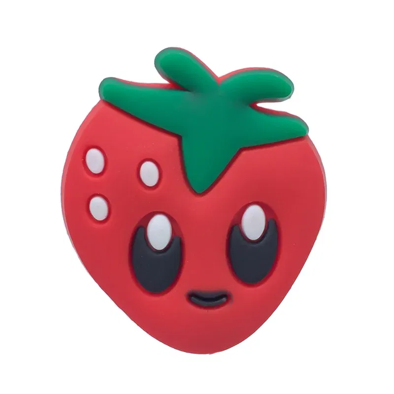 Color: Silver - 1pcs Fruit Peach Cherry Shoe Charms Accessories,Sneakers Shoe Decorations Pins for Woman Girls Kids,Garden Sandals Clog Buckles