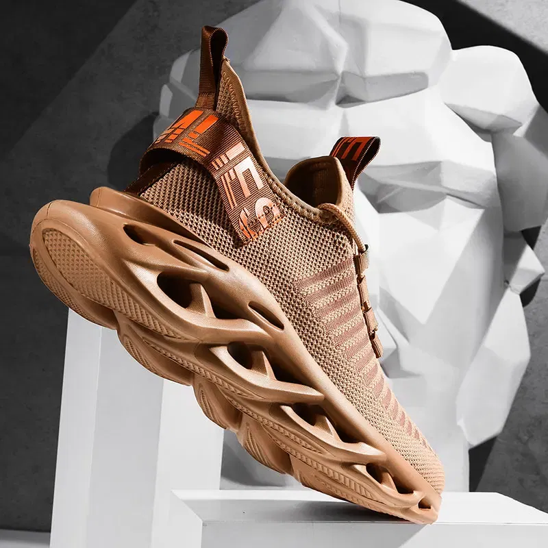 Color: Black, Shoe Size: 45 - Men Casual Shoes 2023 Summer New Breathable Versatile Lightweight Running Shockproof Men Sports Shoes Thick Sole Walking Gym