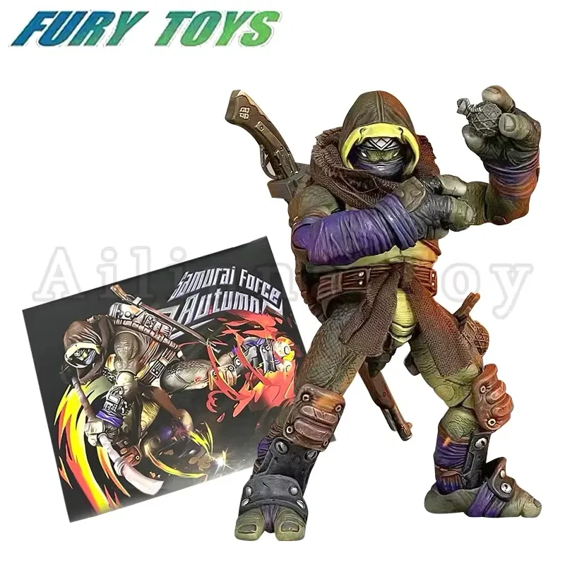 Color: Pink - Fury Toys 1/12 5inches Action Figure Wave 3 Rage Samurai Force Turtle Summer Anime Model