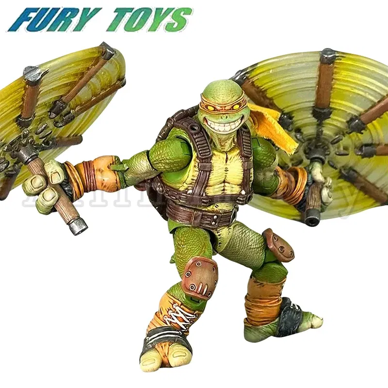 Color: Pink - Fury Toys 1/12 5inches Action Figure Wave 3 Rage Samurai Force Turtle Summer Anime Model