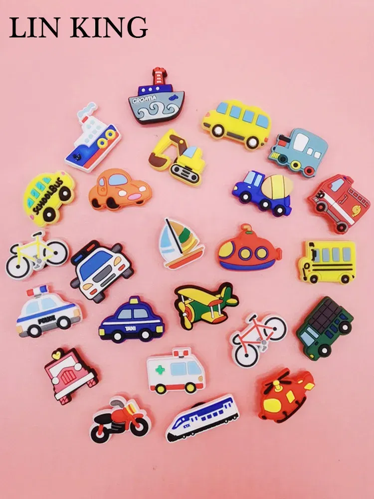 Color: Colorful, Ships From: CHINA - Cute Airplane Car Train BoatShoe Charms Decorations Cartoon PVC Buckle Accessories Clog Ornaments Adult Kids Birthday Party Gift