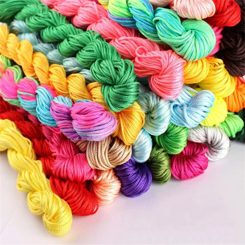 Color: Clear - 24m Polyester Braided Jade Thread For DIY Handmade Necklace Bracelet Trinket Pendant Braided Accessories Jewelry Making Finding