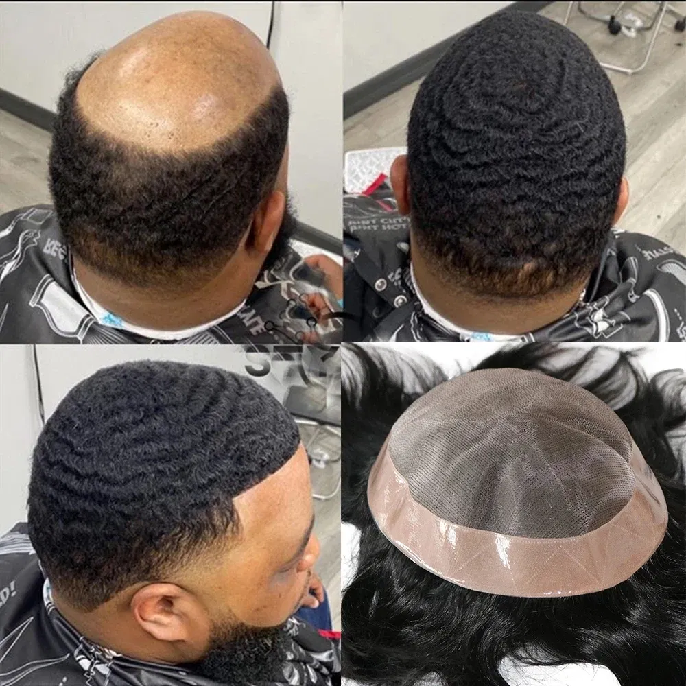 Toupee Color: 18#, Toupee Density: 130%, Length: 6 inches, Toupee Size: 7x9, Toupee Design: free - 20MM Curly Brown Black Super Durable Mono Lace&Pu Mens Toupee Wig Human Hair 15mm Capillary Prosthesi Weave Replacement For Male