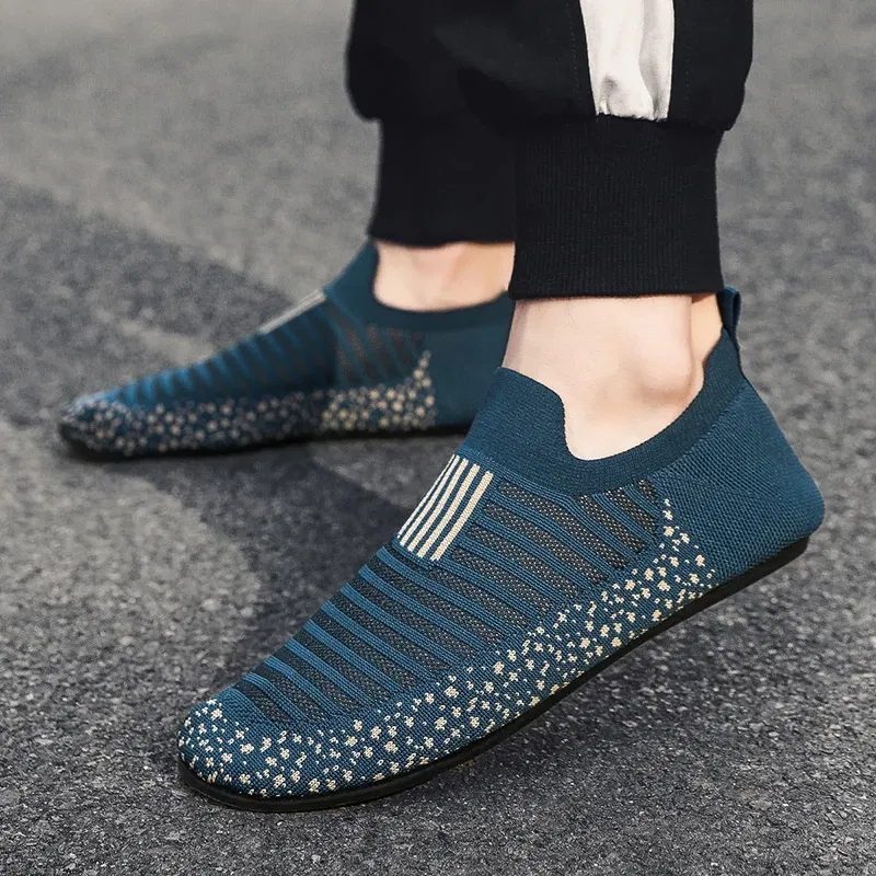 Color: WHITE, Shoe Size: 44 - MAEDEF Mens Shoes Comfortable Casual Shoes Men Home Slippers Lightweight Breathable Walking Moccasins Thin Bottom House Shoes