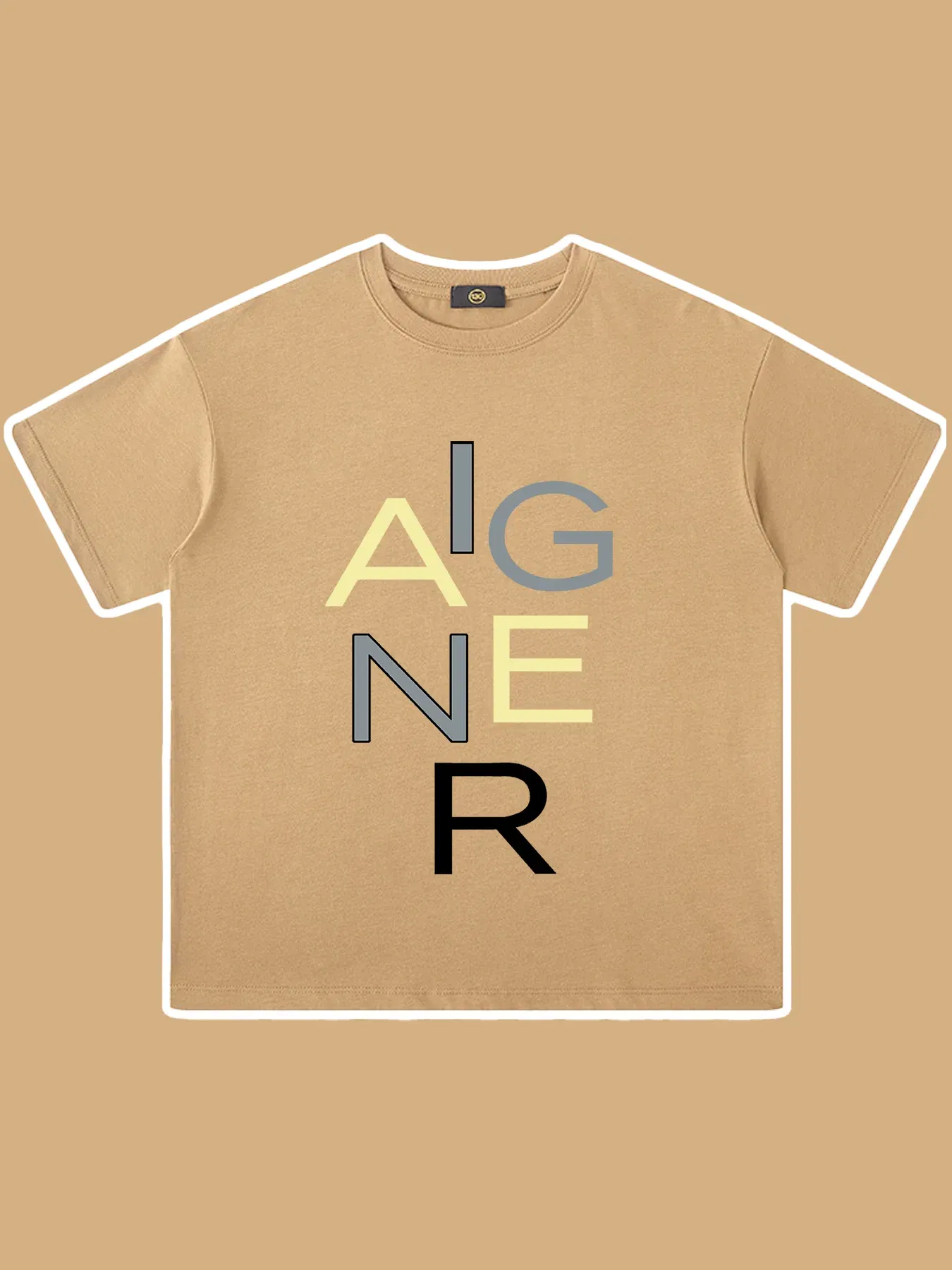 Color: Khaki, Kid Size: 6 - Summer Tees Children Clothes 2025 Hot sales Kids Short sleeve Fashion Casual Wear Baby Boys T-shirt Streetwear %100 Cotton Shirt