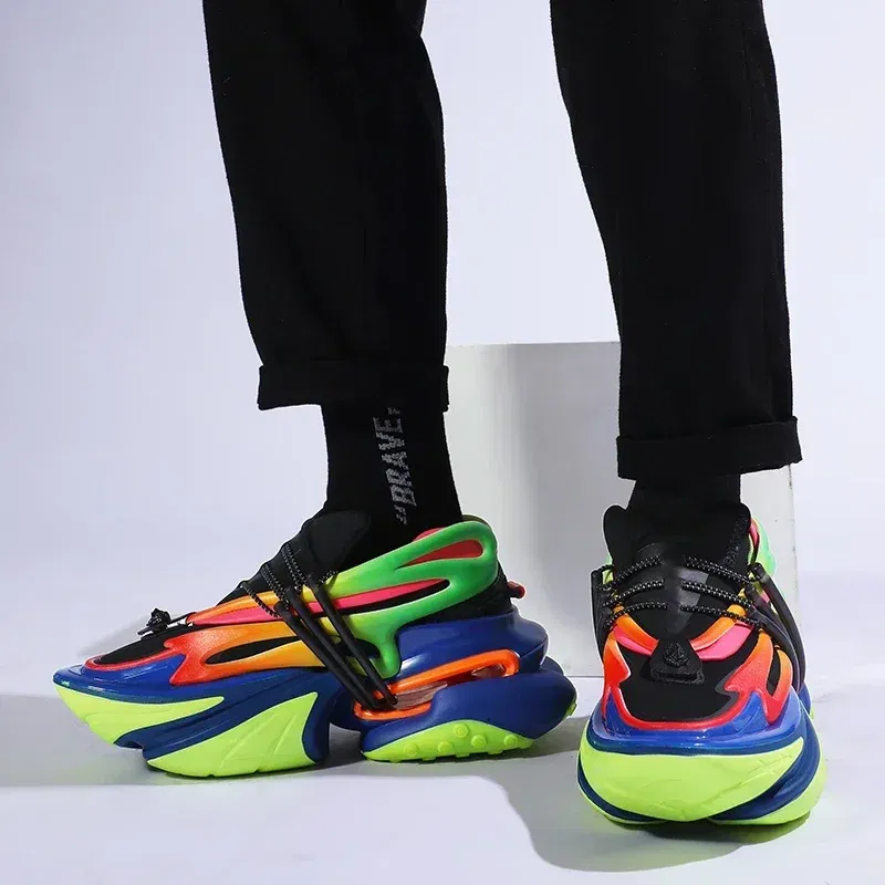 Color: Yellow, Shoe Size: 37 - High-quality Unisex New Breathable Anti-slip Shock-Absorbant Sneakers Kids Outdoor Rubber Anti Slip Sports Training Shoes