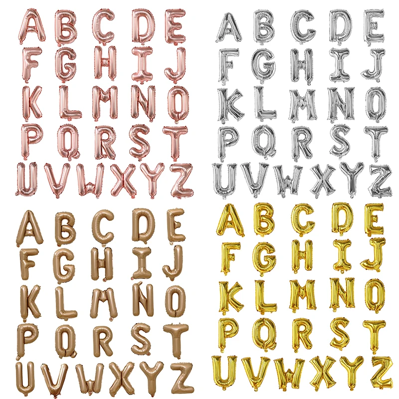 Color: Deep Sapphire, Ballon Size: 16INCH, Shape: V, Ships From: CHINA - 16Inch A-Z Letter Foil Balloon Birthday Theme Party Decoration Baby Shower Bride To Be Wedding Balloons Air Globos Supplies