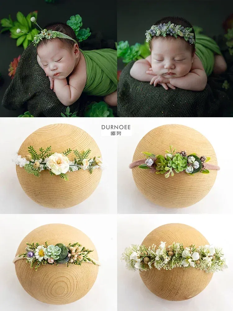 Color: black - Baby Headband Newborn Photography Flower Headbands  Baby Photo Infant Headwear