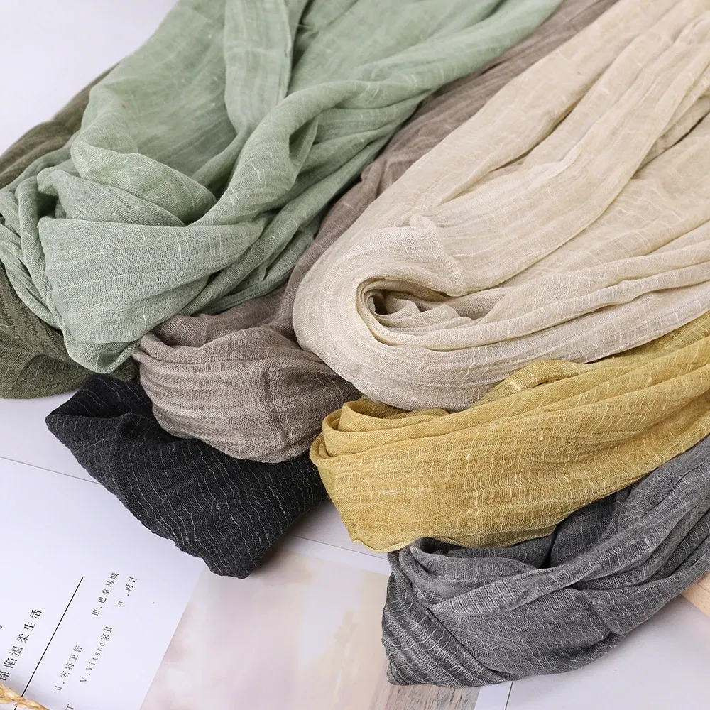 Color: DEEP BLUE, Size: One Size - Fashion New Cotton Pashmina Plain Shawls Women Solid Color Scarf Wraps Scarves Kerchief Muslim Hijab Lady Autumn Winter Warm