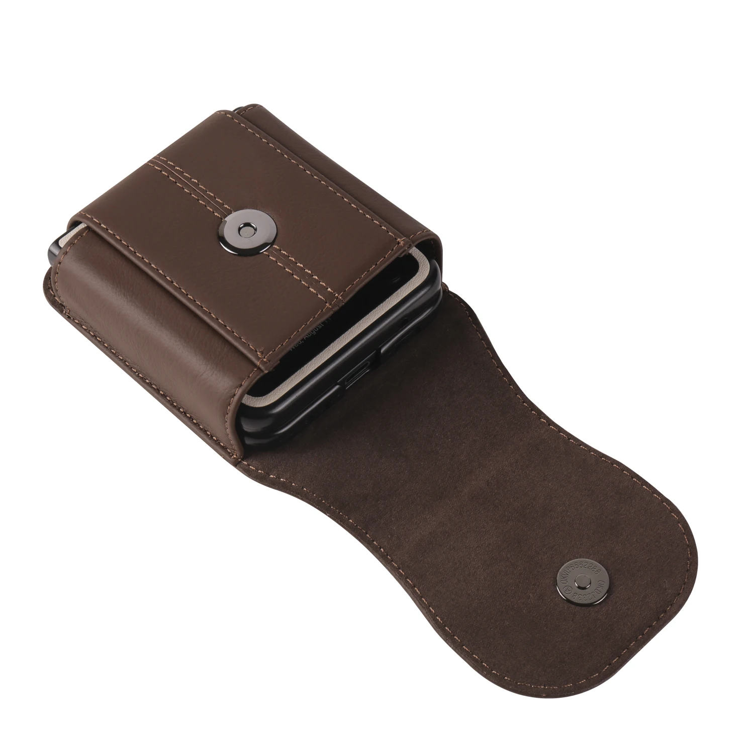 Color: Beige, Ships From: CHINA, Material: EVA - Cow Leather Belt Clip Case Holster Pouch For Samsung Galaxy Z Flip 6 5 4 3,Moto Razr 50 40 Ultra,Huawei P50 Pocket S Waist Bag
