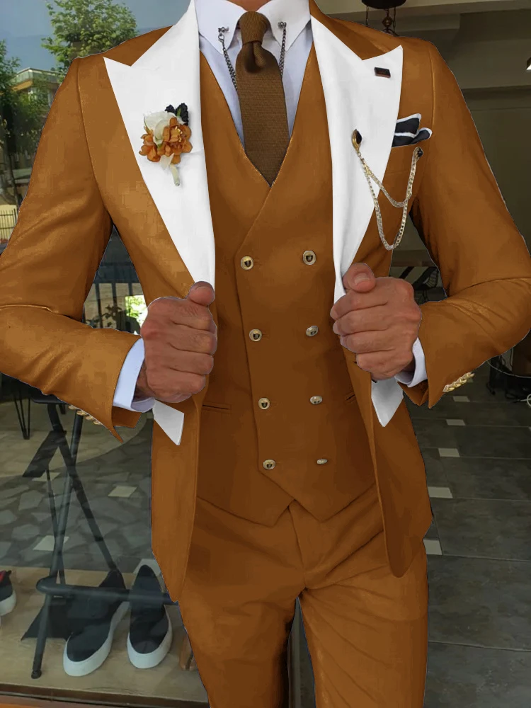 Color: Ivory, Size: XL - Gwenhwyfar Mint Green Groom Male Wedding Prom Suit Slim Fit Tuxedo Mens Formal Business Work Wear Suits 3Pcs (Jacket+Pants+Vest)