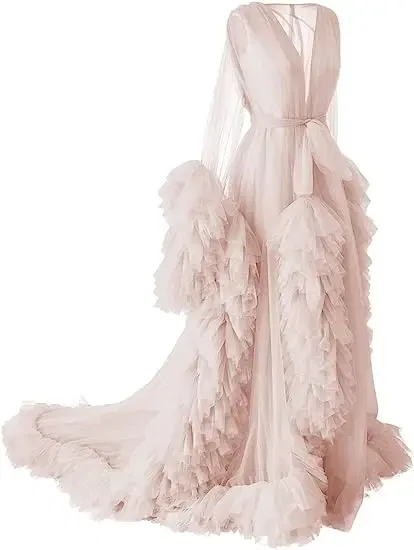 Color: PEACOCK BLUE, Maternity Size: L, Ships From: CHINA - Tulle Long Maternity Dress Photoshoot  п?»?°?‚ь?µ  photography dresses baby shower dresses for pregnant woman  п?»?°?‚ь?µ д?»я ?±?&m