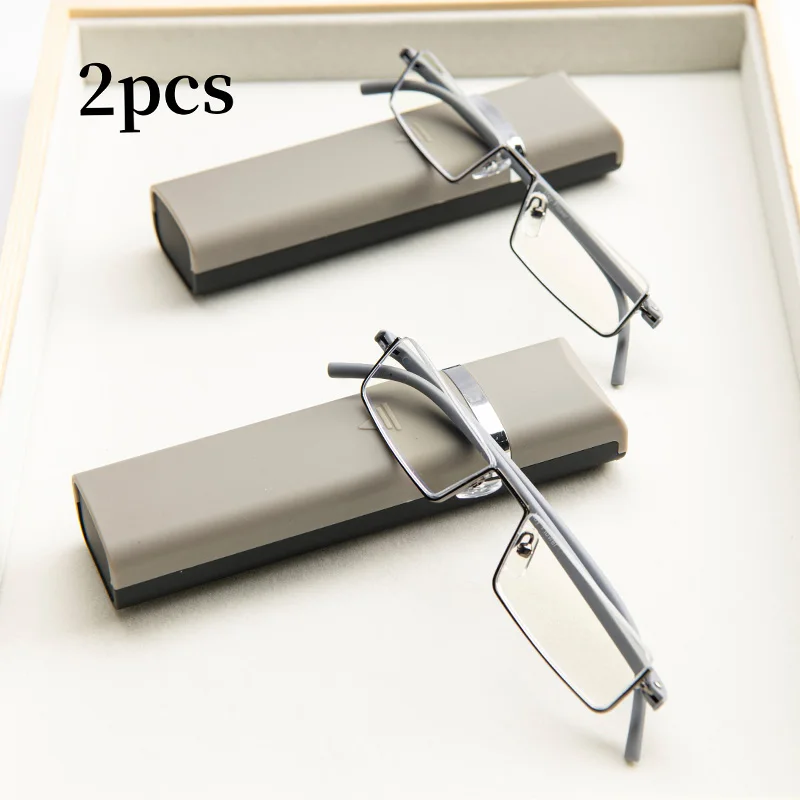 Frame Color: light brown, Eye Prescription: +300 - 2Pcs Suit Anti-blue Light Reading Glasses Ultralight TR90 Sport Presbyopia Eyeglasses Women Men Far Sight Eyewaer With Case +1.2
