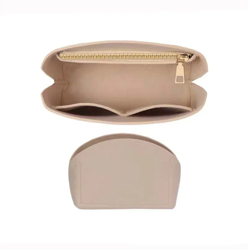 Color: Chocolate, Size: M - For Alma Insert bag Organizer Makeup Small Handbag Organizer Inner Purse Portable Cosmetic bing Shell bag organizer Christmas