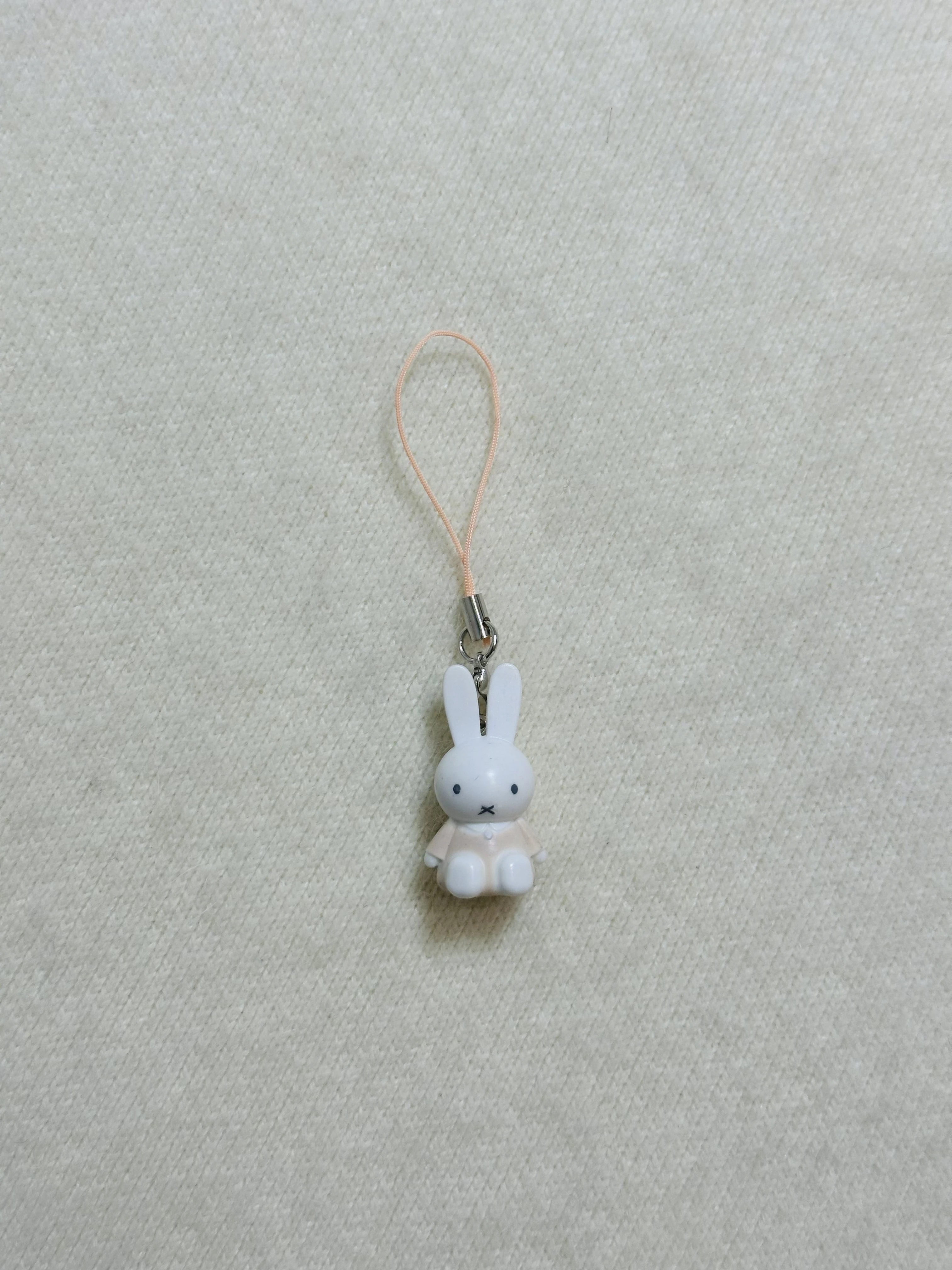 Color: GRAY - Kawaii Miffy Key Chain Cartoon Cute Backpack Pendant Ornaments Mobile Phone Chain Christmas Gift