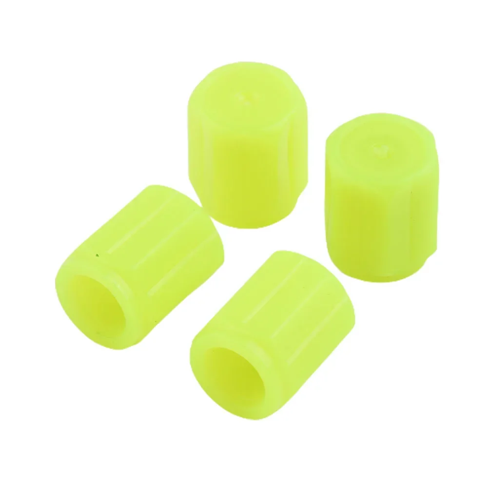 Color: army green, Ships From: CHINA - 4 PCS/Set Valve Covers Yellow Blue High-quality Luminous Bike Tire Valve Stem Cap Car Tire Valve Cap Orange Pink