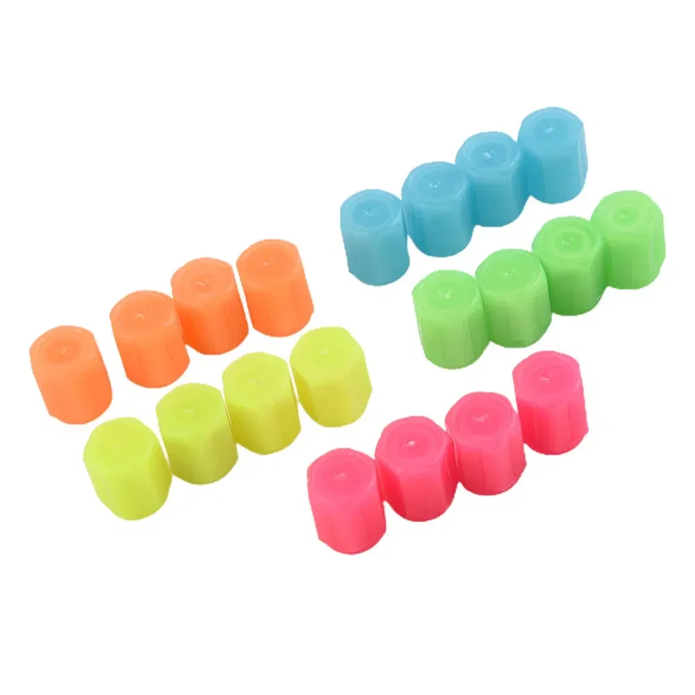 Color: army green, Ships From: CHINA - 4 PCS/Set Valve Covers Yellow Blue High-quality Luminous Bike Tire Valve Stem Cap Car Tire Valve Cap Orange Pink