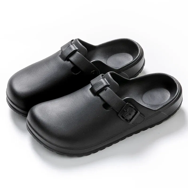 Color: LIGHT BLUE, Shoe Size: 43 - Eyriphy Women Clogs Slippers Men Working Shoes Nurses Soft Eva Slides Anti-Slip Lab Waterproof Medical Slippers Fashion Sandals