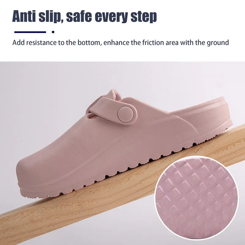 Color: LIGHT BLUE, Shoe Size: 43 - Eyriphy Women Clogs Slippers Men Working Shoes Nurses Soft Eva Slides Anti-Slip Lab Waterproof Medical Slippers Fashion Sandals