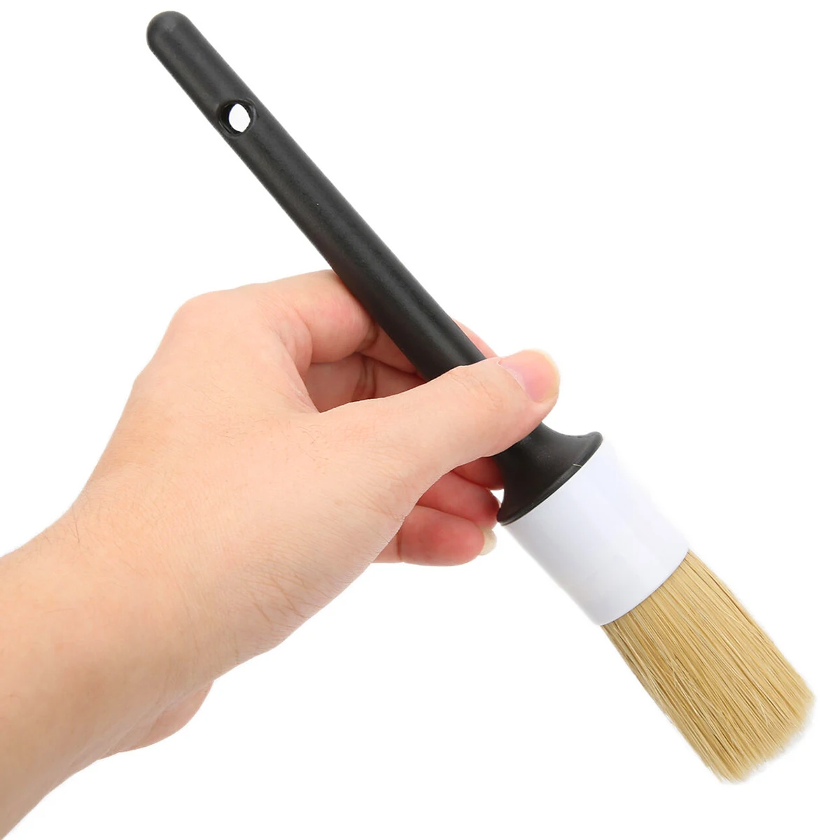 Color: Black - Car Detailing Brush Set Car Cleaning Brushes Sponges Towels for Car Air Vents Rim Cleaning Dirt Dust Clean Tool Wash Accessories