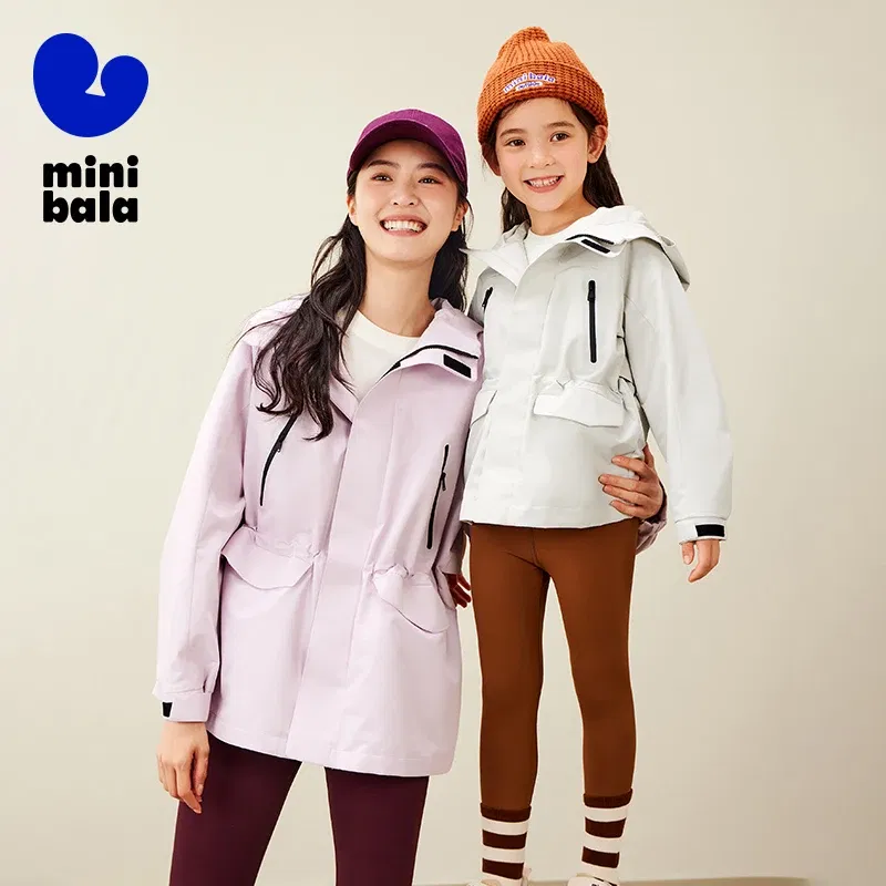 Color: Brown, Kid Size: 7, - Mini Bala Girls Triple Protection Heating Jacket 2025 Fall and Winter Outdoor Warm Coat for Active Kids