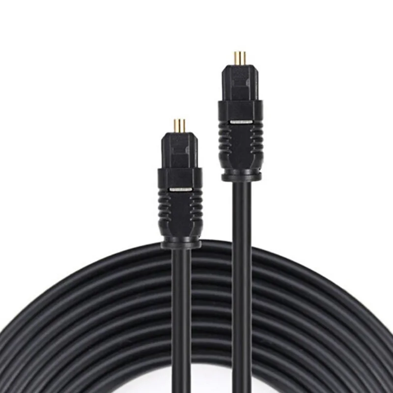 Length: 10m - Digital Fiber Optical Optic Audio Cable SPDIF MD DVD TosLink Gold Plated Lead Cord Connect to DVD CD 1/2/3/5/8/10/15/20/30m