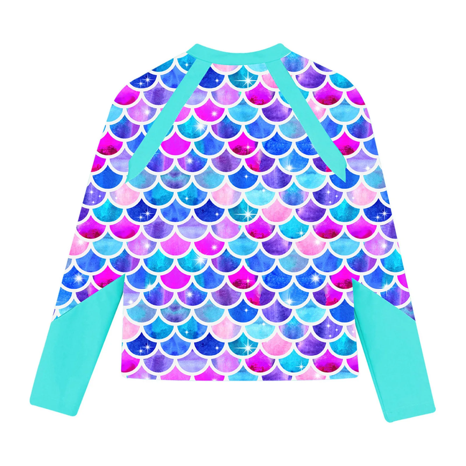 Color: Gold, Kid Size: 24M - Girls Swim Top Floral Printed Rash Guard T Shirt Long Sleeve Mermaid Costume Swimwear Beachwear UPF 50+ Surfing Bathing Tops