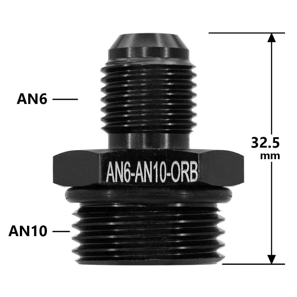 Color: WHITE - Universal Aluminum Alloy AN6 8 10 12 To AN To M16x1.5 M18x1.5 Metric Fuel Hose Adapter Pipe Thread Fitting CAR OIL COOLER SYSTEM