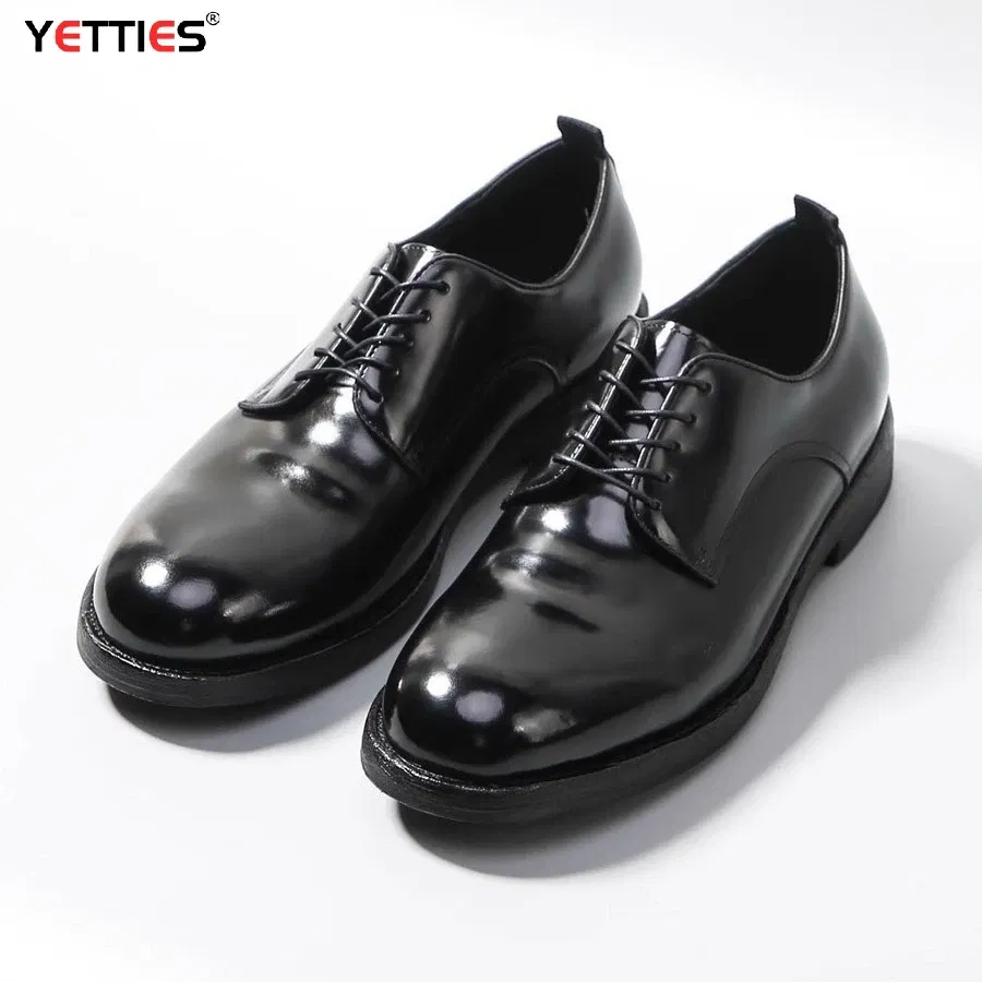 Color: black, Shoe Size: 39 - Men's Luxury Horsehide Oxford Shoes - Handcrafted Goodyear Welt Dress Shoes for Business/Wedding, Premium Formal Leather Shoes w