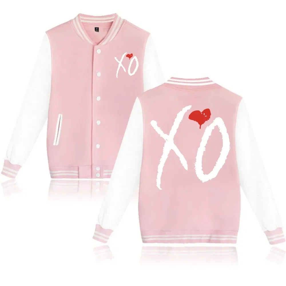 Color: black, Size: L - The Weeknd XO Jacket Hoodie The Weeknd The Host Music Sweatshirt Long Sleeve  Baseball Uniform Clothes Unisex