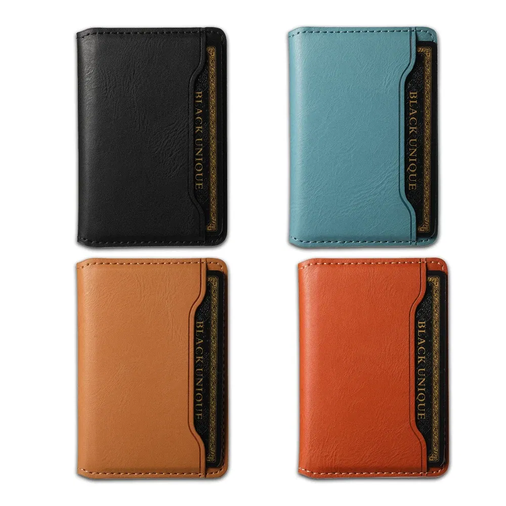 Color: black - Wallet Case for Magsafe Leather Magnetic Bag Card Holder for iPhone Samsung Pixel 15 14 13 Pro Max S24 S23 S22 Ultra 9 8 7 Stand