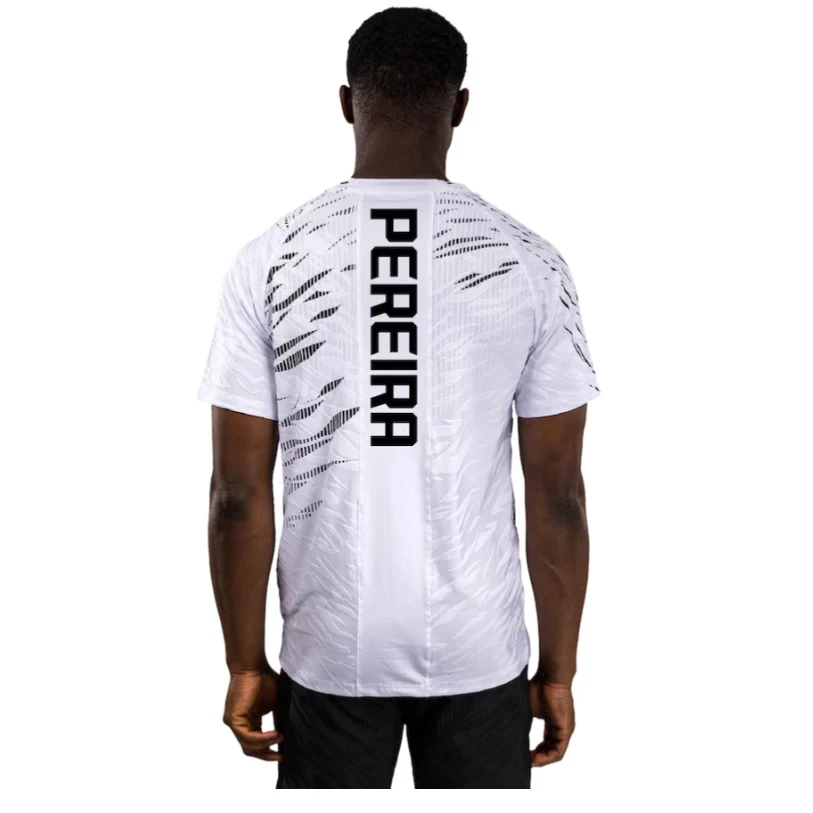 Color: black, Size: 6XL - 2025 New quick-drying tops for Summer Men's UFC Fusion by Venum Black/Gold Alex Pereira Authentic Fight Night Champion Walkout
