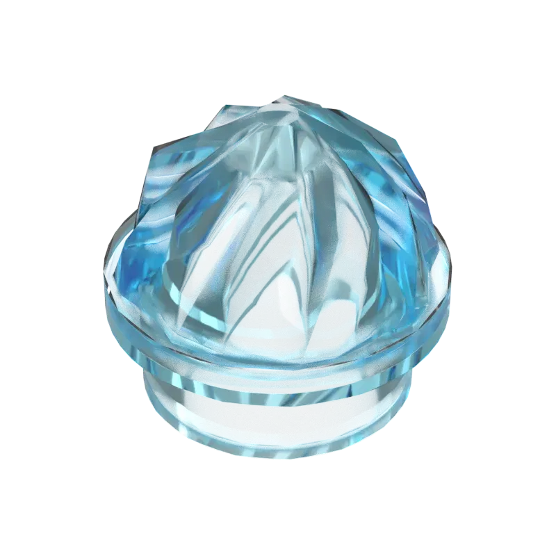 Color: Yellow - 10pcs MOC Brick Parts 15470 Plate Round 1 x 1 Swirled Top Compatible Building Block Particle DIY Kids Brain Toy Birthday Gift