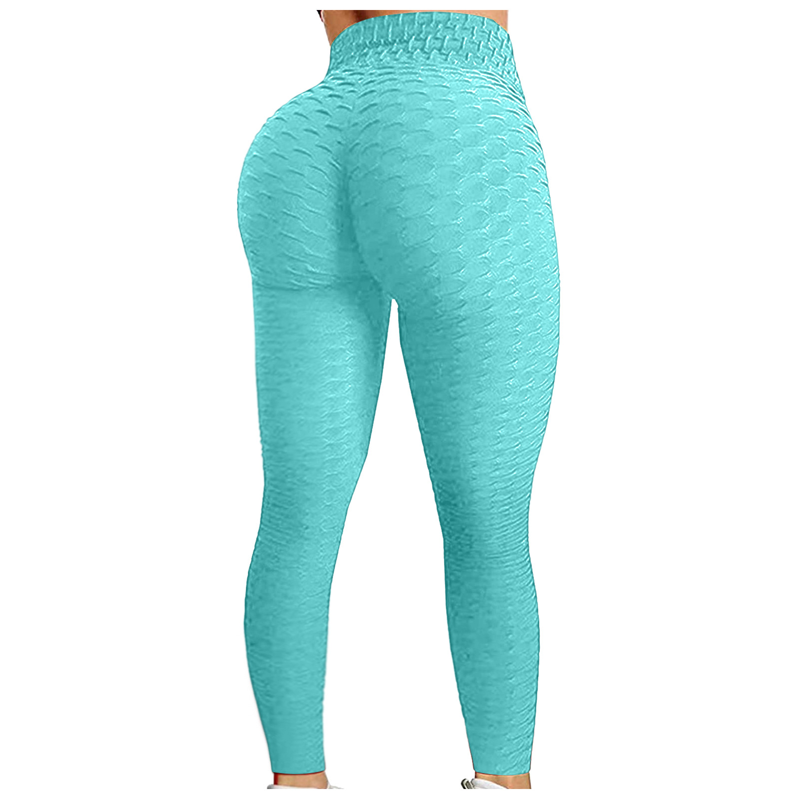 Color: Blue, Size: L - Women's Bubble Hip Lifting ExerciseYoga Pants Women  Fitness Running High Waist Gym Fitness Sports Flared Pant  Dance Trouers