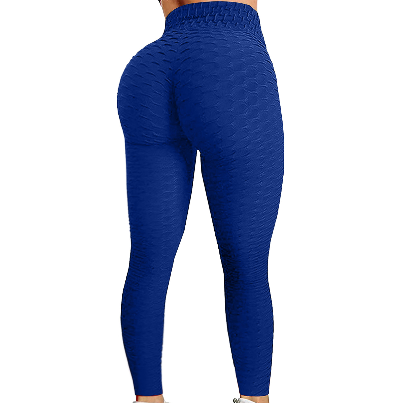 Color: Blue, Size: L - Women's Bubble Hip Lifting ExerciseYoga Pants Women  Fitness Running High Waist Gym Fitness Sports Flared Pant  Dance Trouers