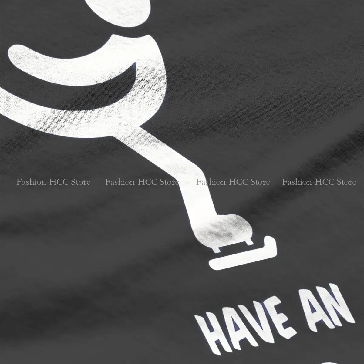 Color: WHITE, Size: M - Have An Ice Day Round Collar TShirt Figure Skating Classic T Shirt Women Tops New Design