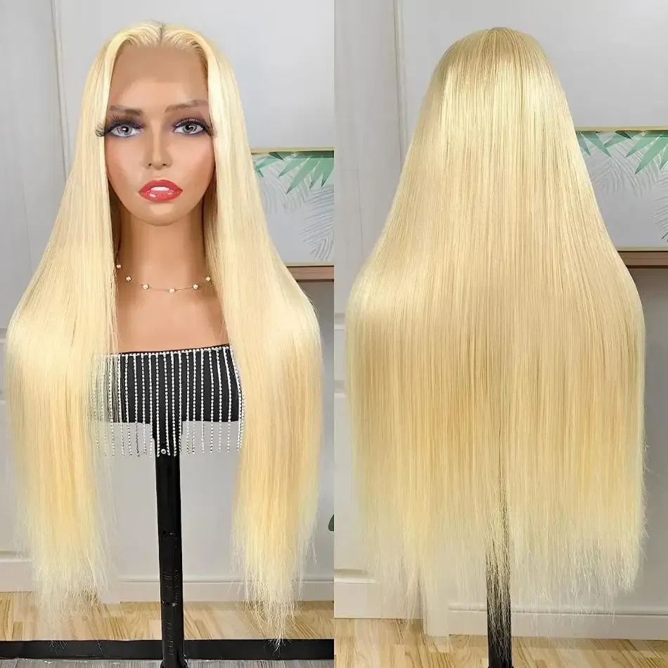 Color: #2, Ships From: CHINA, Stretched Length: 8inches, Density: 180% - Blonde Wig Straight 613 Hd Lace Frontal Wig 13X6 13X4 Transparent Brazilian Straight Lace Front Wigs 30 Inch 100% Human Hair