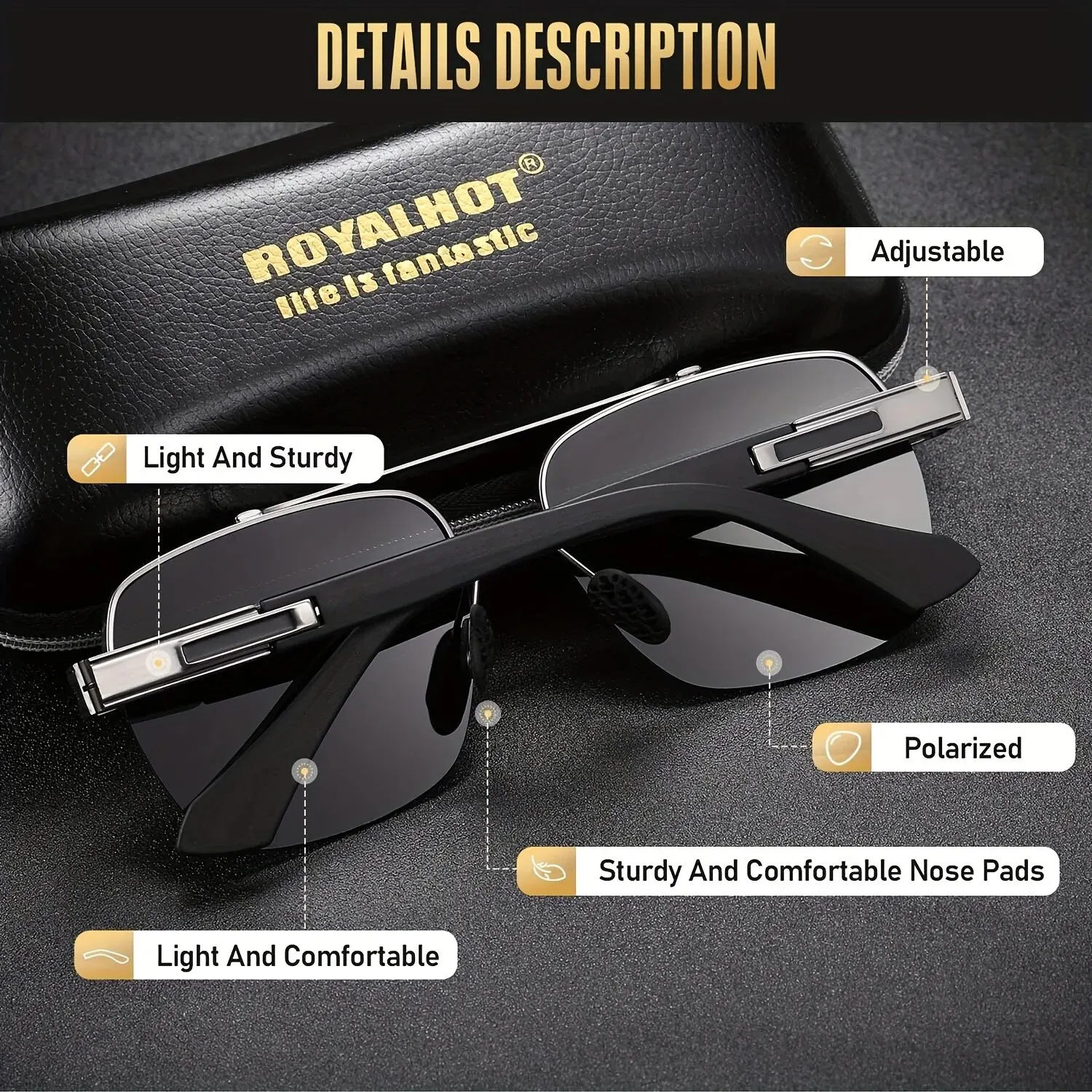 Lenses Color: Red - RoyalHot Unisex Polarized Classic Metal Oval Border Sunglasses Driving Sun Glasses,rh004
