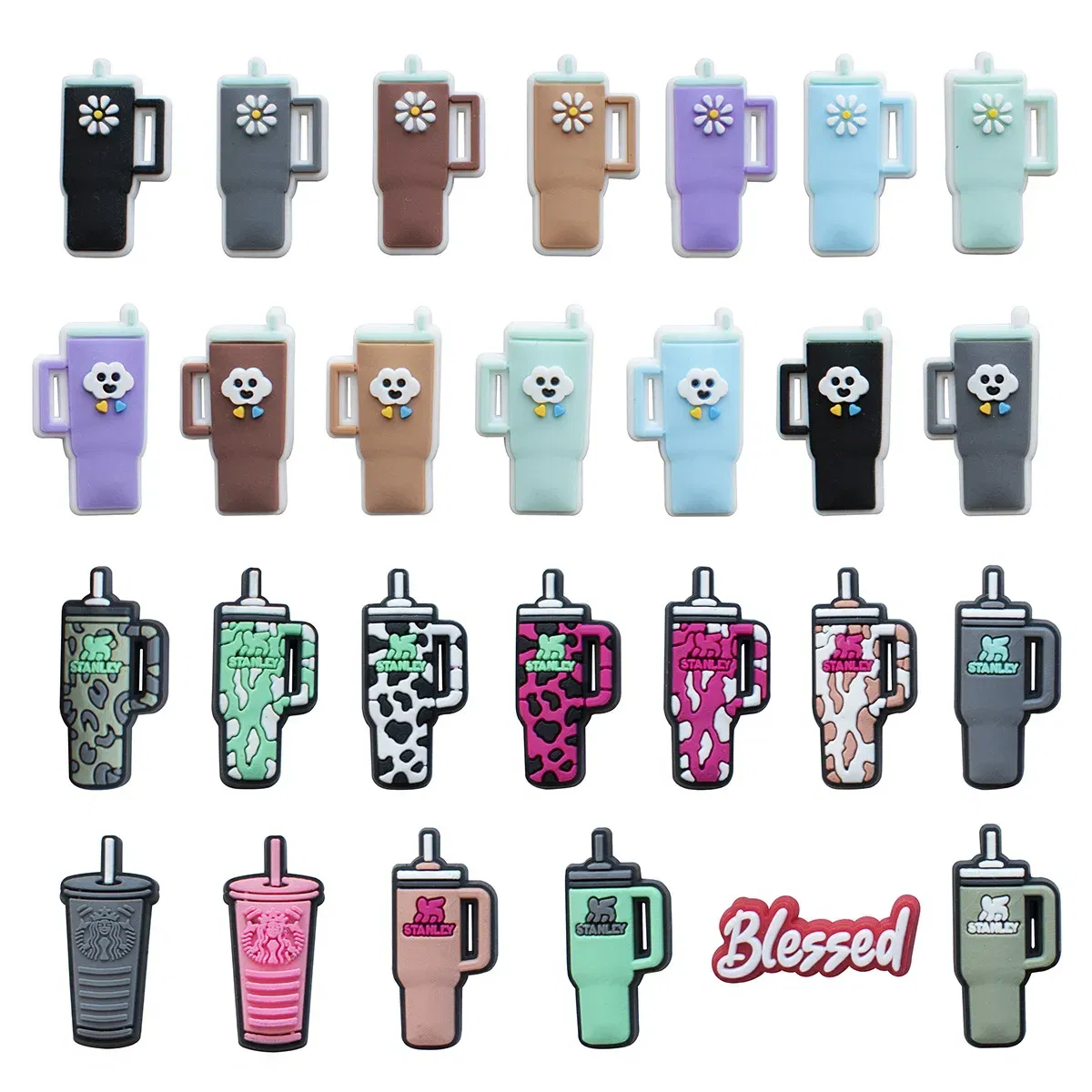 Color: Blue, Ships From: CHINA - Creative water bottle Cute Garden Shoe Buckle Decoration Suitable for Crocodile Jibz Children's Christmas Gift for Men and Women