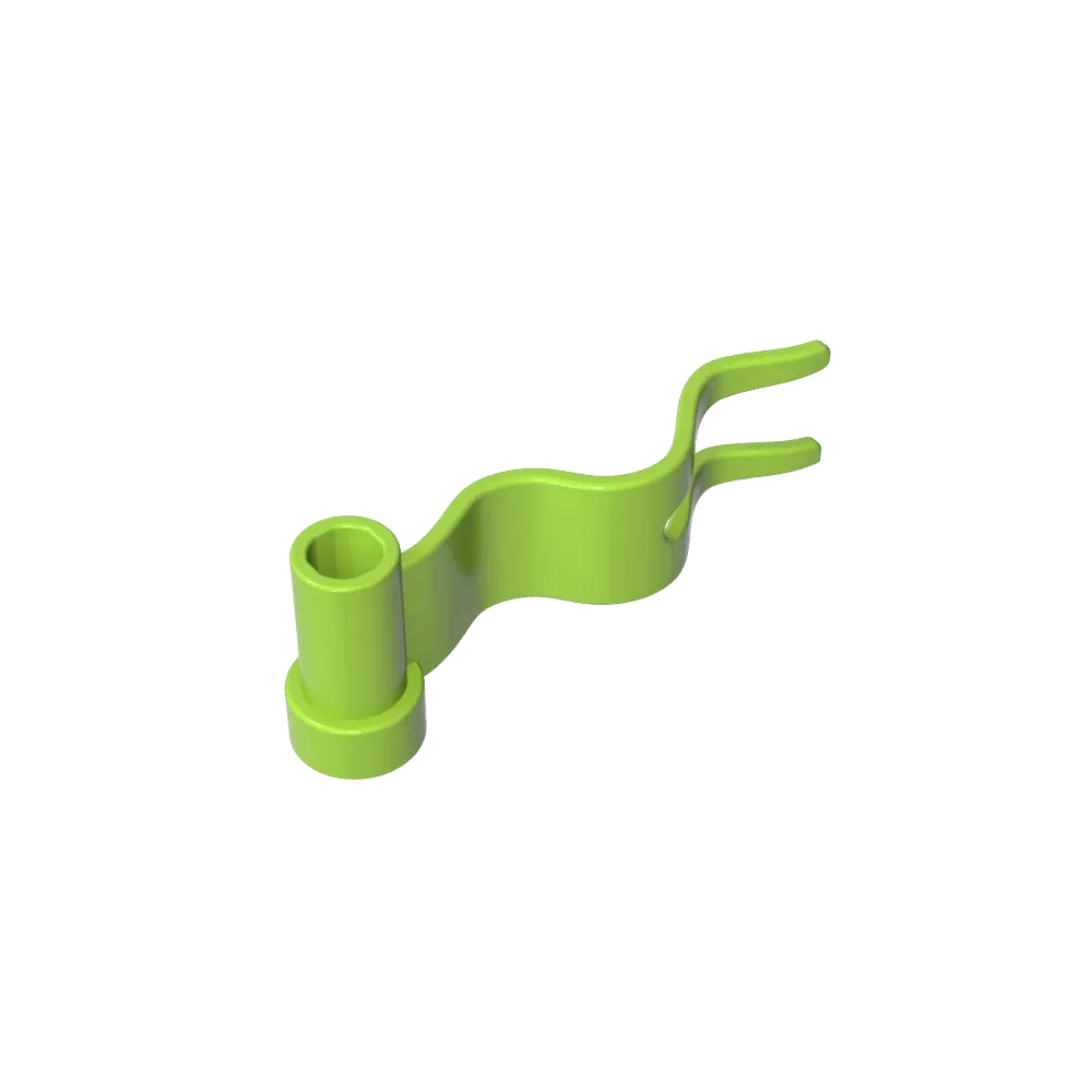 Color: Dark Khaki - Gobricks GDS-M204 Flag 4 x 1 Wave Right compatible with lego 4495 4495b pieces of children building block