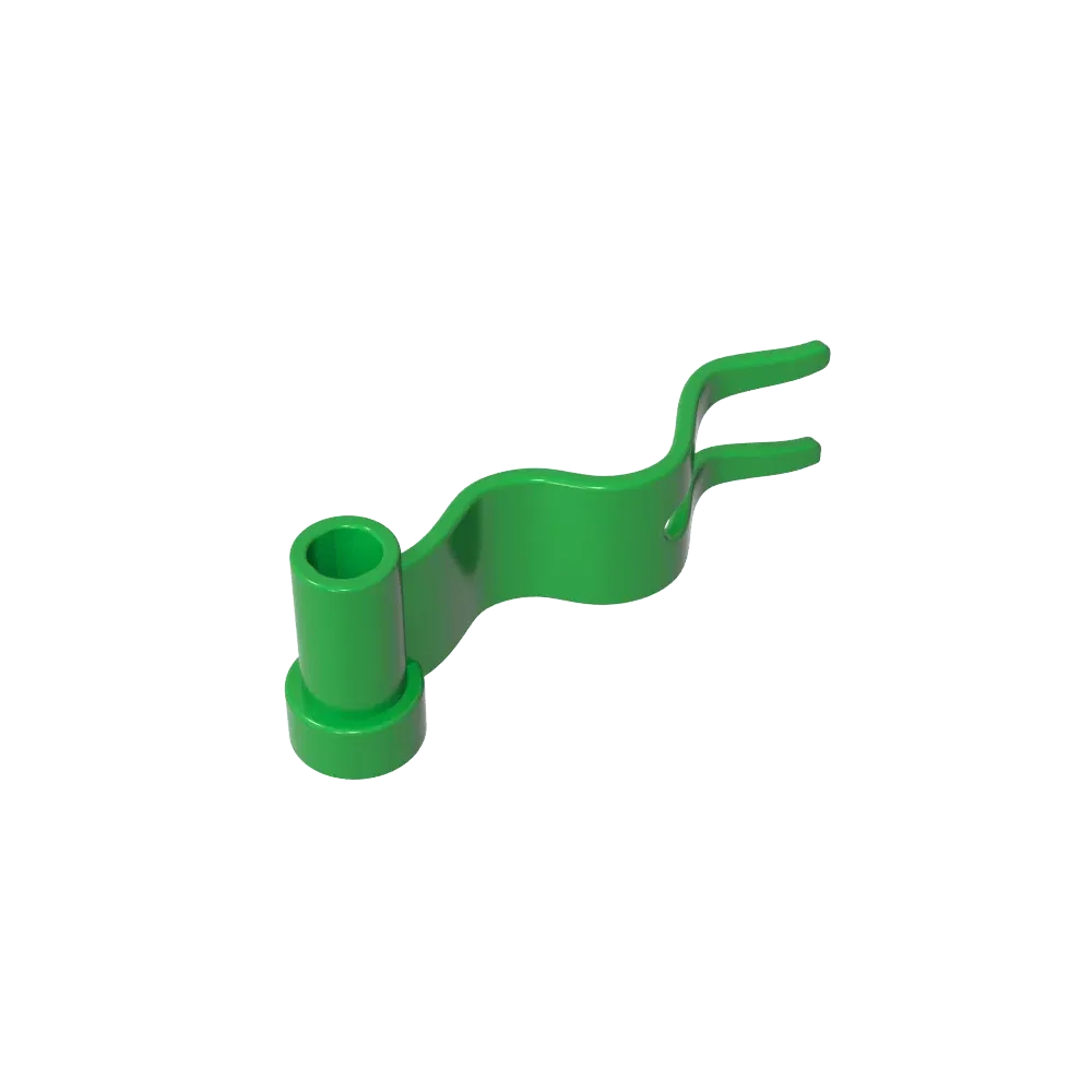 Color: Dark Khaki - Gobricks GDS-M204 Flag 4 x 1 Wave Right compatible with lego 4495 4495b pieces of children building block