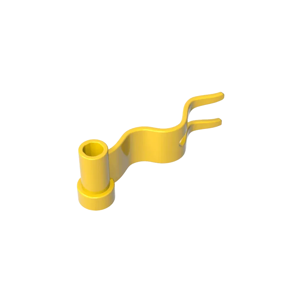 Color: Dark Khaki - Gobricks GDS-M204 Flag 4 x 1 Wave Right compatible with lego 4495 4495b pieces of children building block