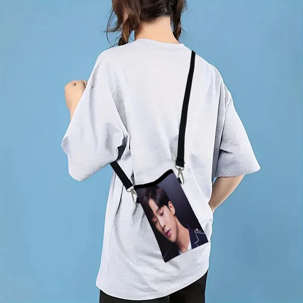Color: Ivory, Size: Extra Large - SF9 Rowoon Print Phone Bag Adjustable Detachable Strap Designed Women Crossbody Bag Convertible Shoulder Bag3.3