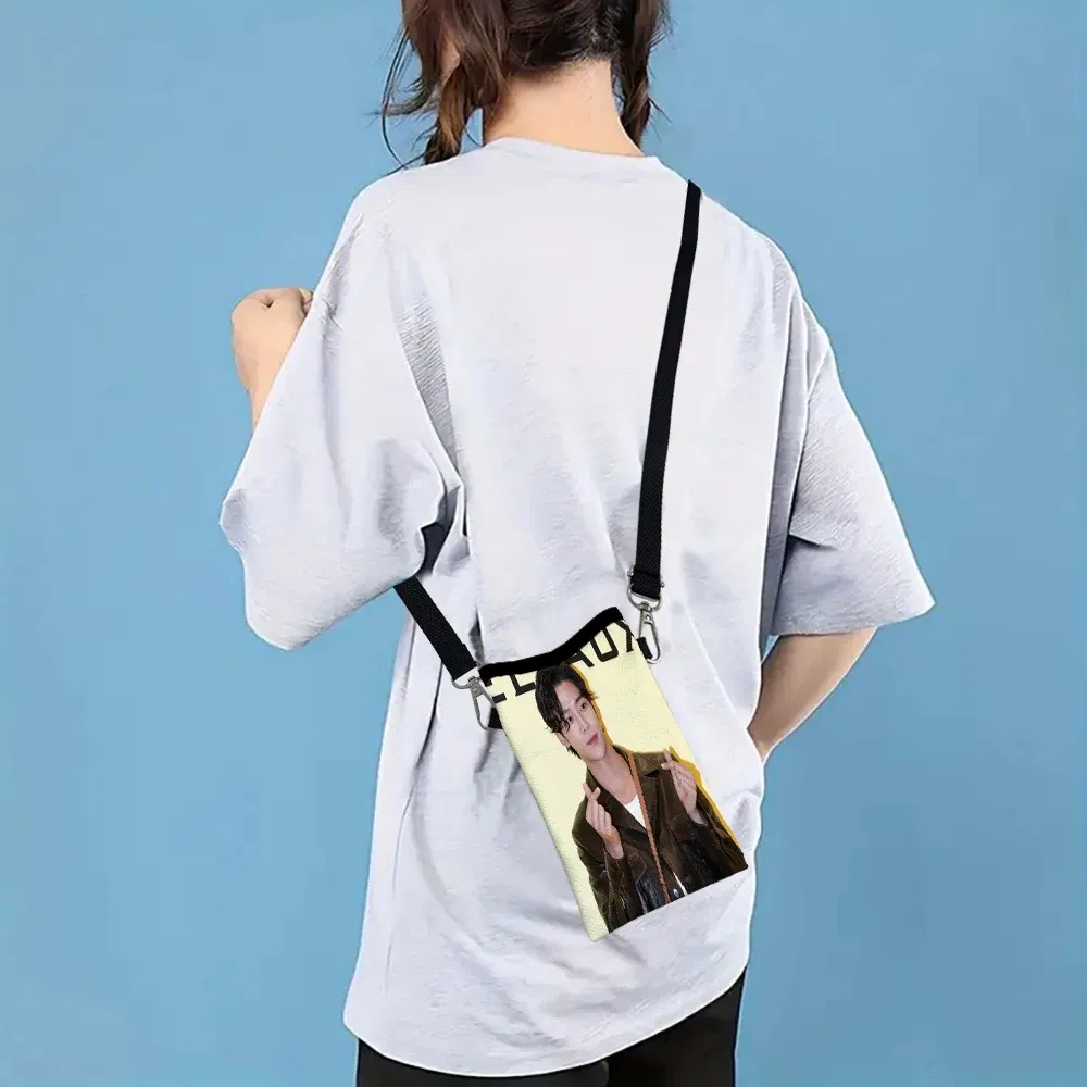 Color: Ivory, Size: Extra Large - SF9 Rowoon Print Phone Bag Adjustable Detachable Strap Designed Women Crossbody Bag Convertible Shoulder Bag3.3