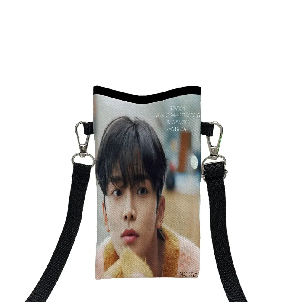 Color: Ivory, Size: Extra Large - SF9 Rowoon Print Phone Bag Adjustable Detachable Strap Designed Women Crossbody Bag Convertible Shoulder Bag3.3