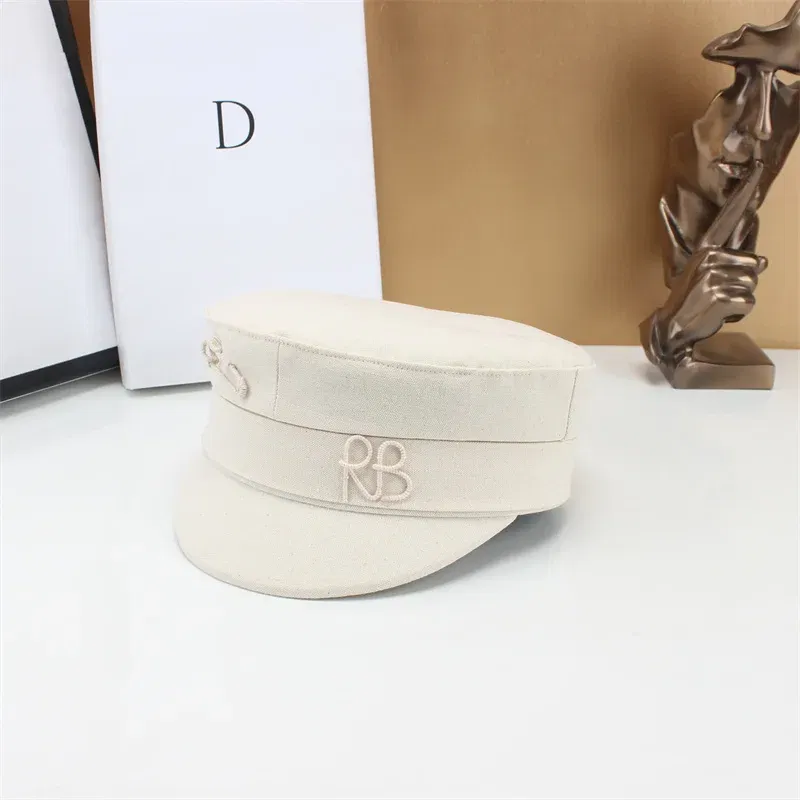 Color: WHITE, Hat Size: 6 - Brand Designer New Winter Embroidery Letter Baker Boy Straw Caps Purple Newsboy Caps Thick Warm Flat Cap Chapeau Homme