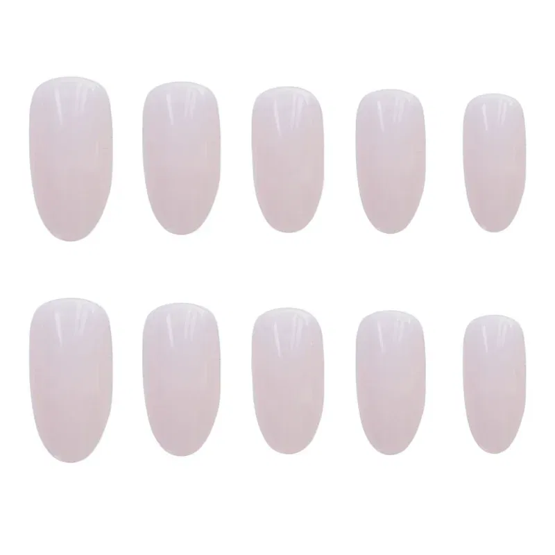 Color: Scarlet - 24Pcs/Set Long Round Head Bright Solid Color Press On Acrylic Nail Art Fake Nails Finished Wearing Manicure Reusable False Nails