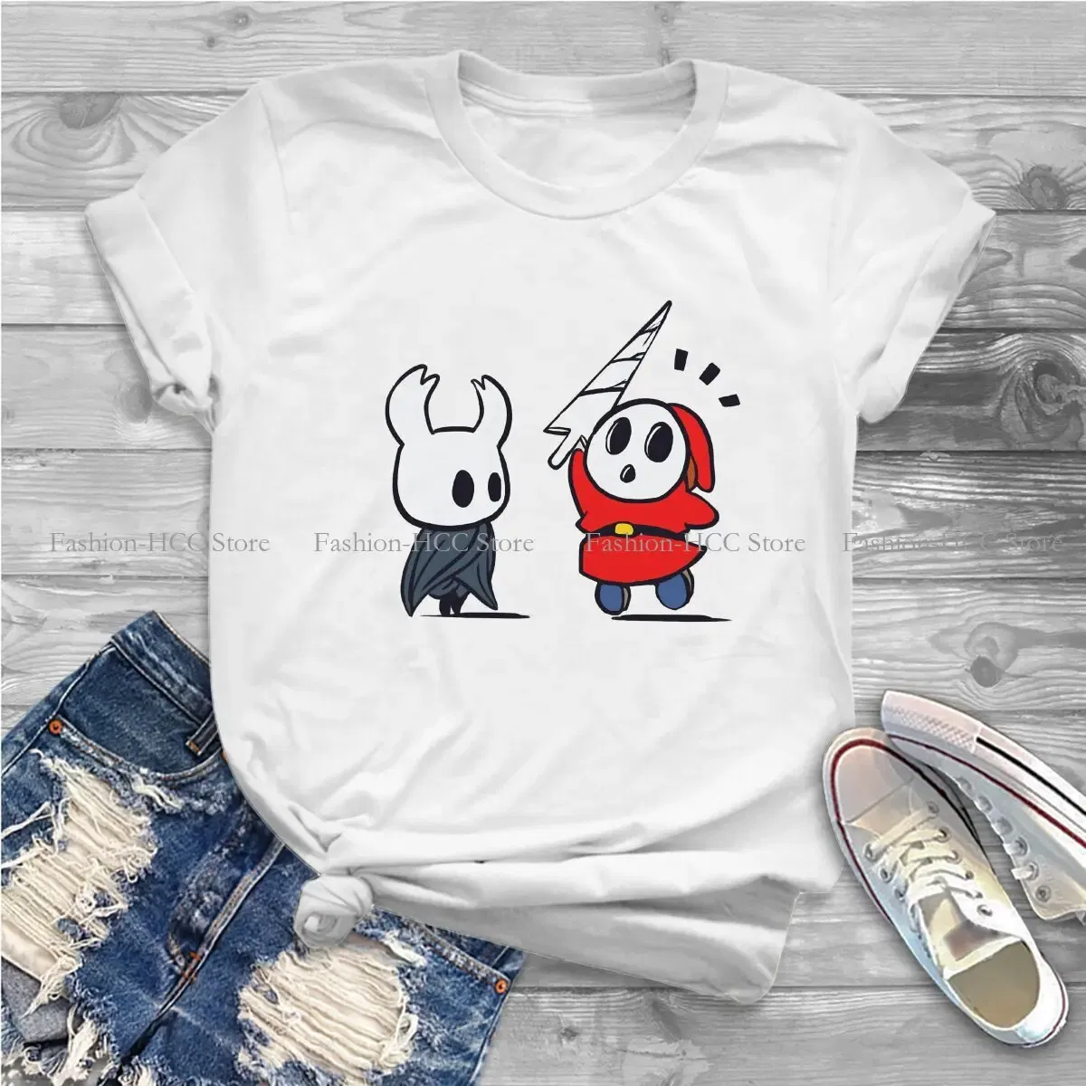 Color: WHITE, Size: XXL - Shy Guy Classic Unique Polyester TShirt Hollow Knight Game Top Quality Hip Hop Gift Idea T Shirt Stuff